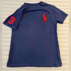 Polo by Ralph Lauren Kids Blue Tee with Red Logo